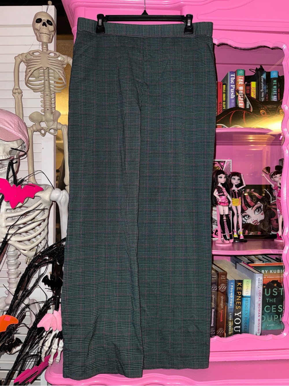 Roaman’s wide leg plaid pants 16w